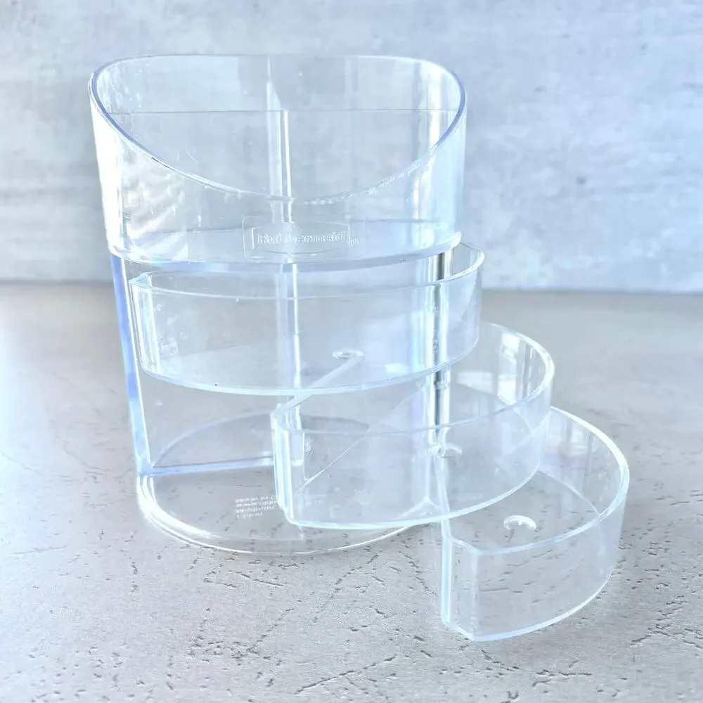 Rubbermaid Jumbo Storage Pencil Cup - RUB14096ROS - Clear - Tiered
